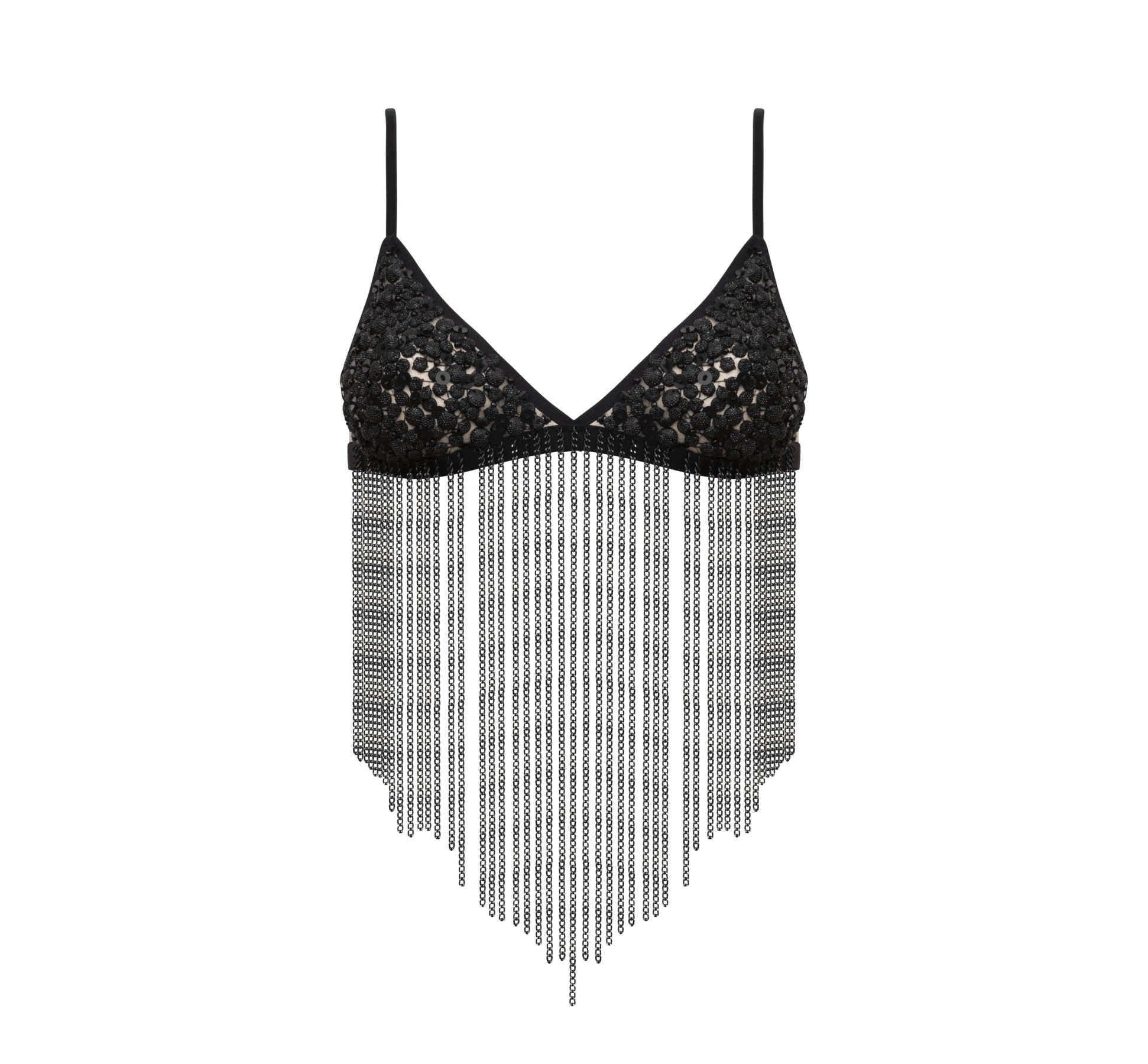 Top Constelação Longo Bordado Preto