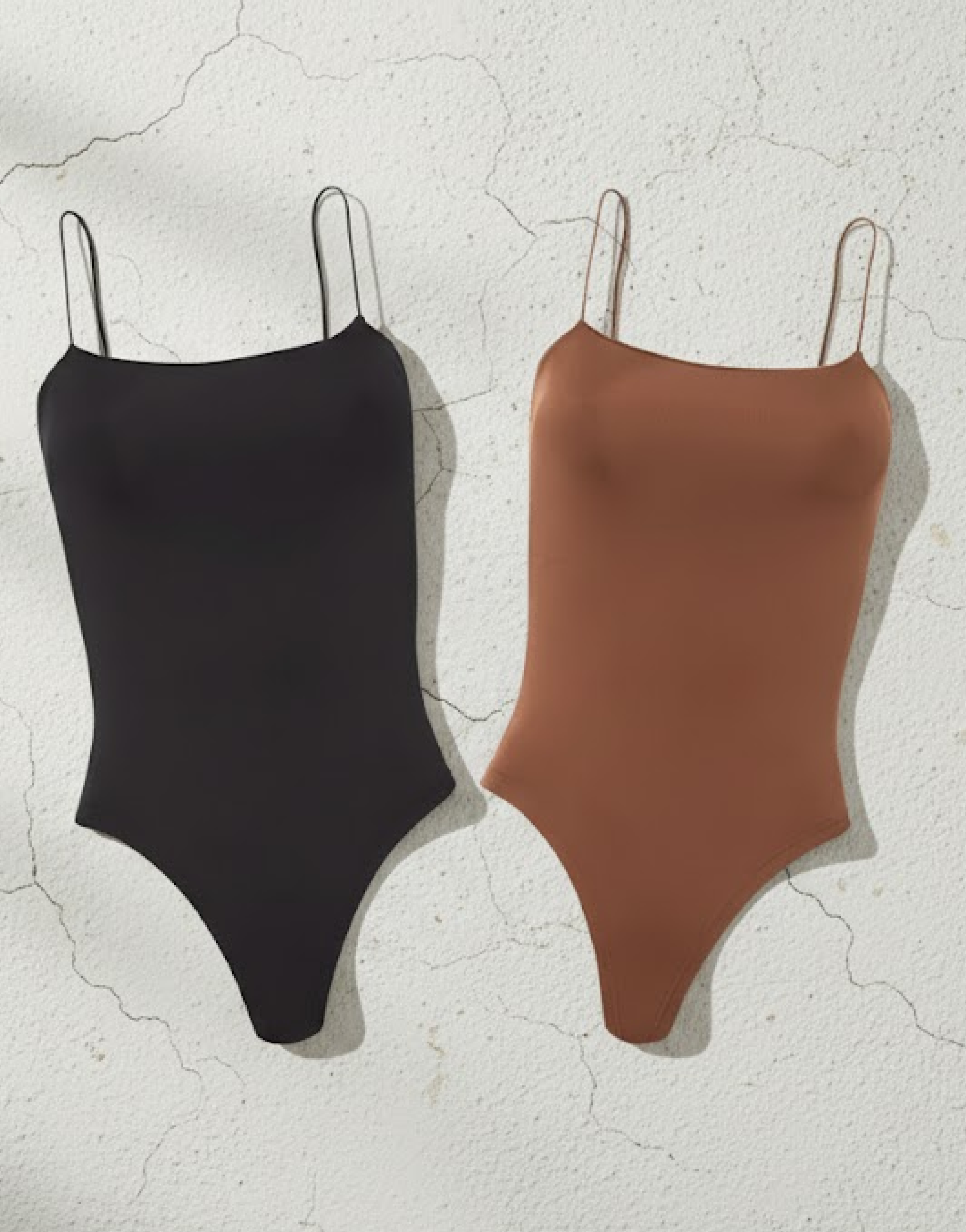 Combo Body Alças Finas Preto + Body Alças Finas Marrom