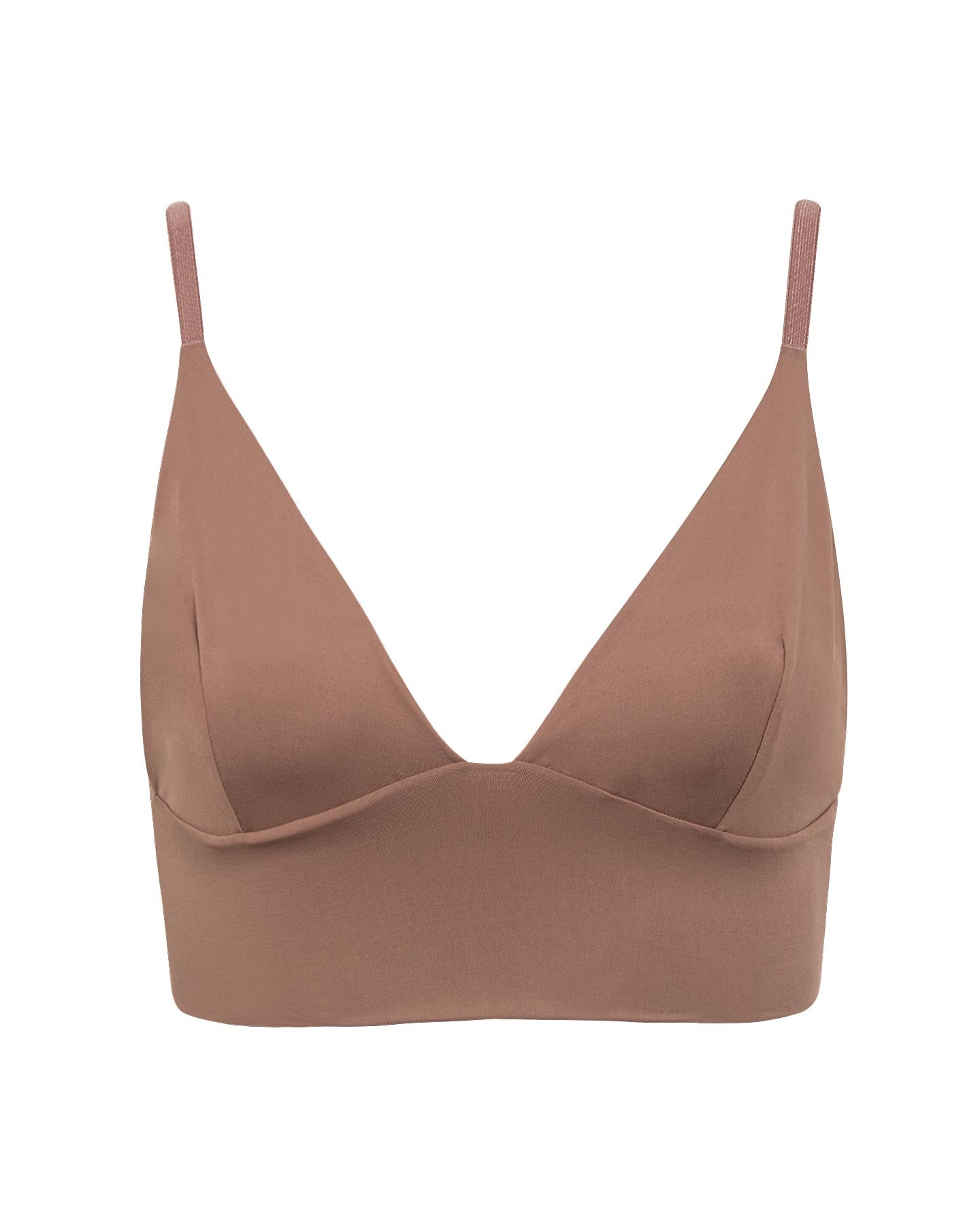 Top Triângulo Microfibra Marcela Chocolate