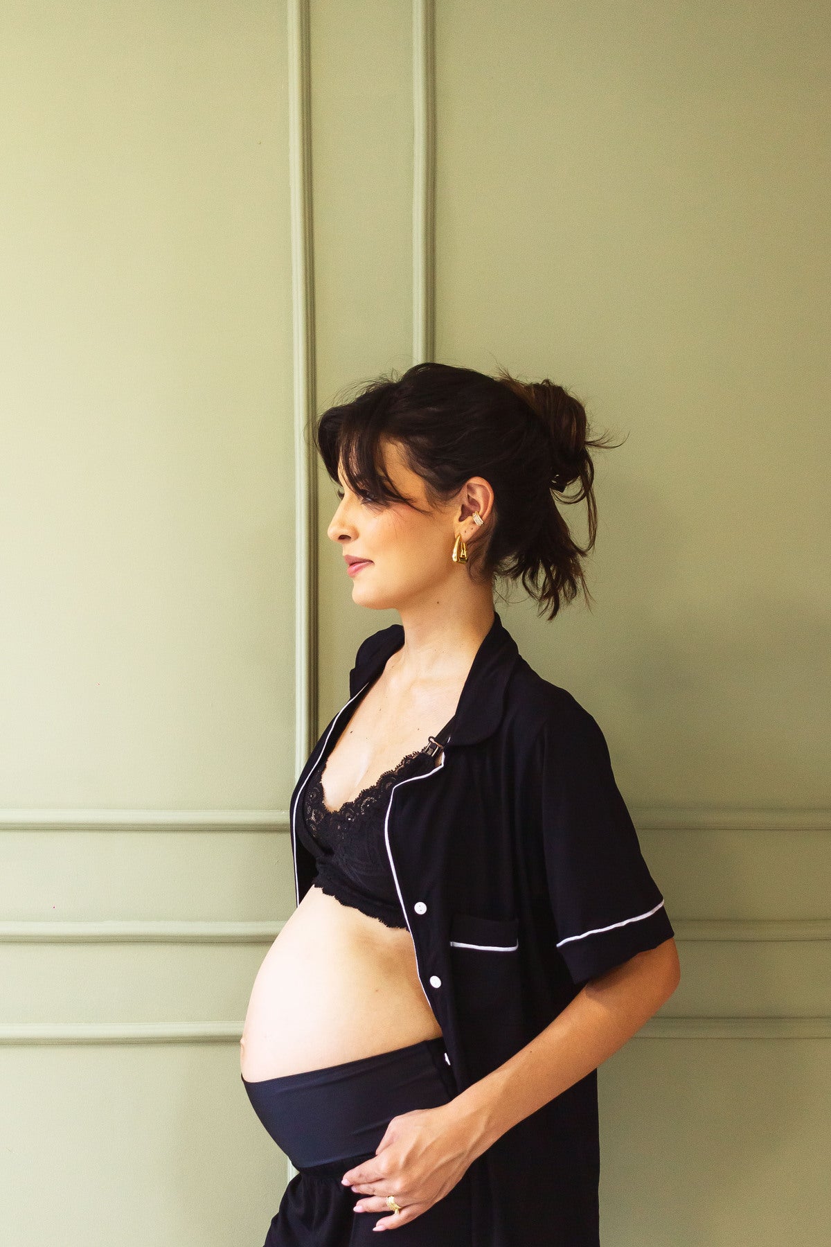 Calcinha em Microfibra Preto Mães