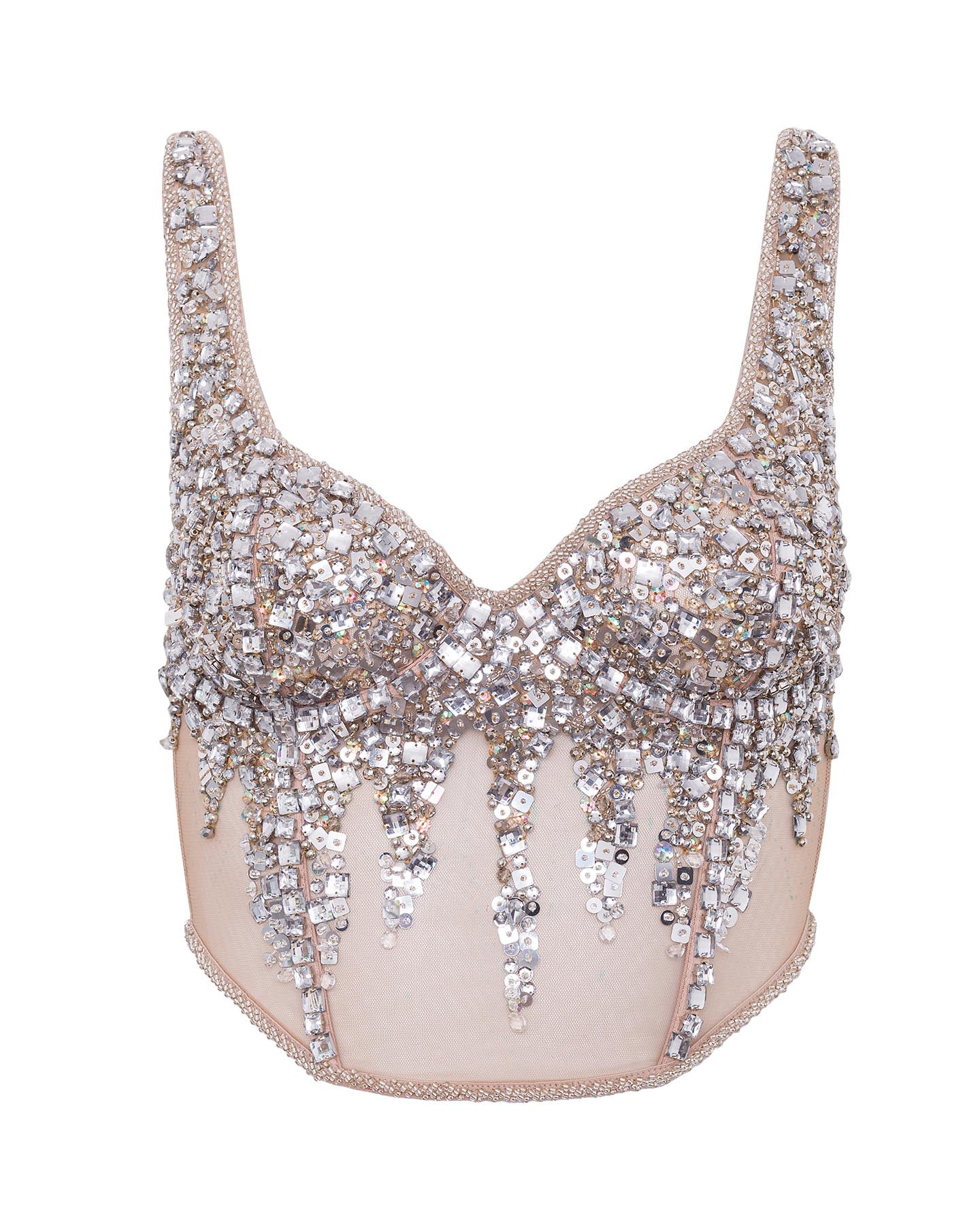 Corset Iris Bordado Prata