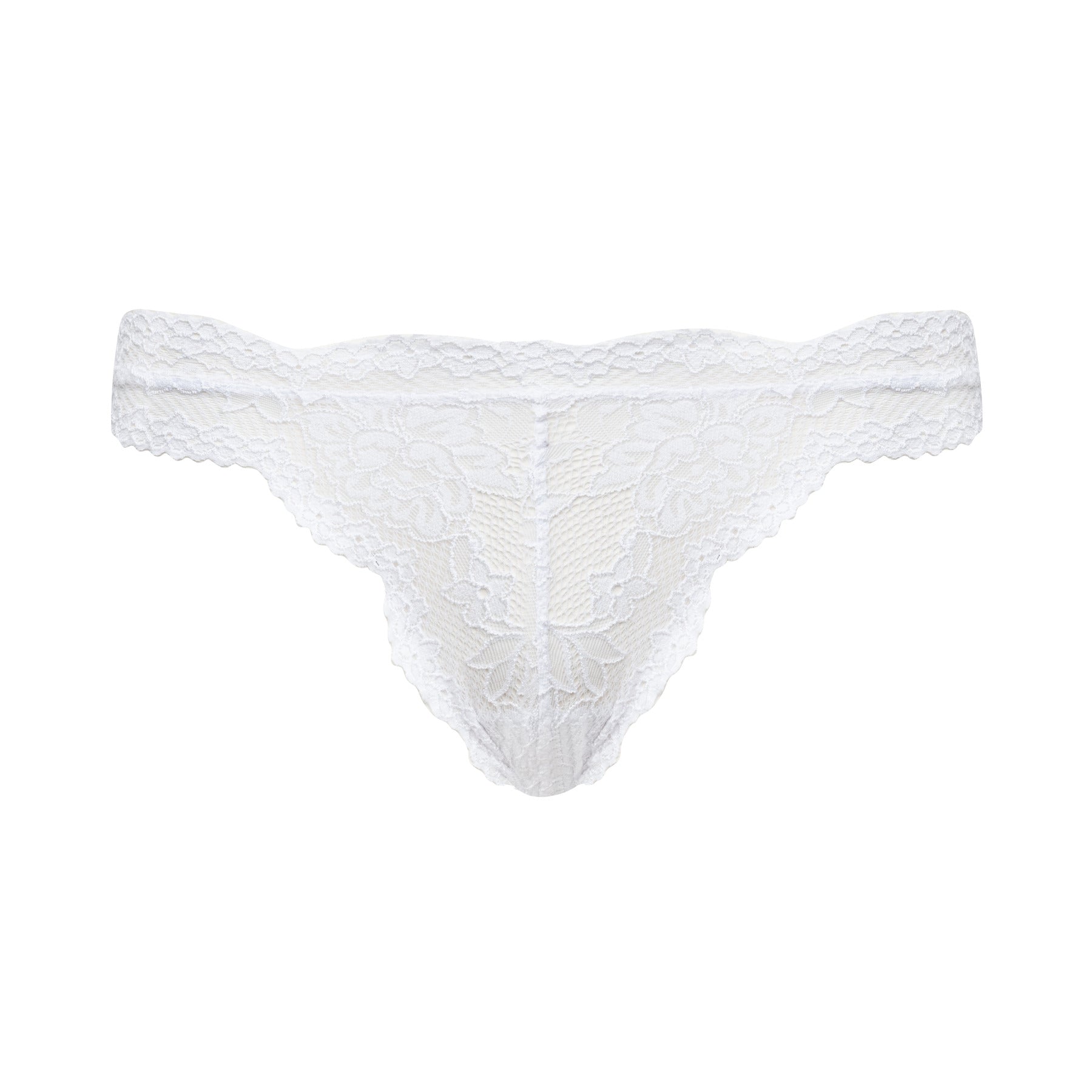 Calcinha Fio Dental Em Renda Lucia Branco