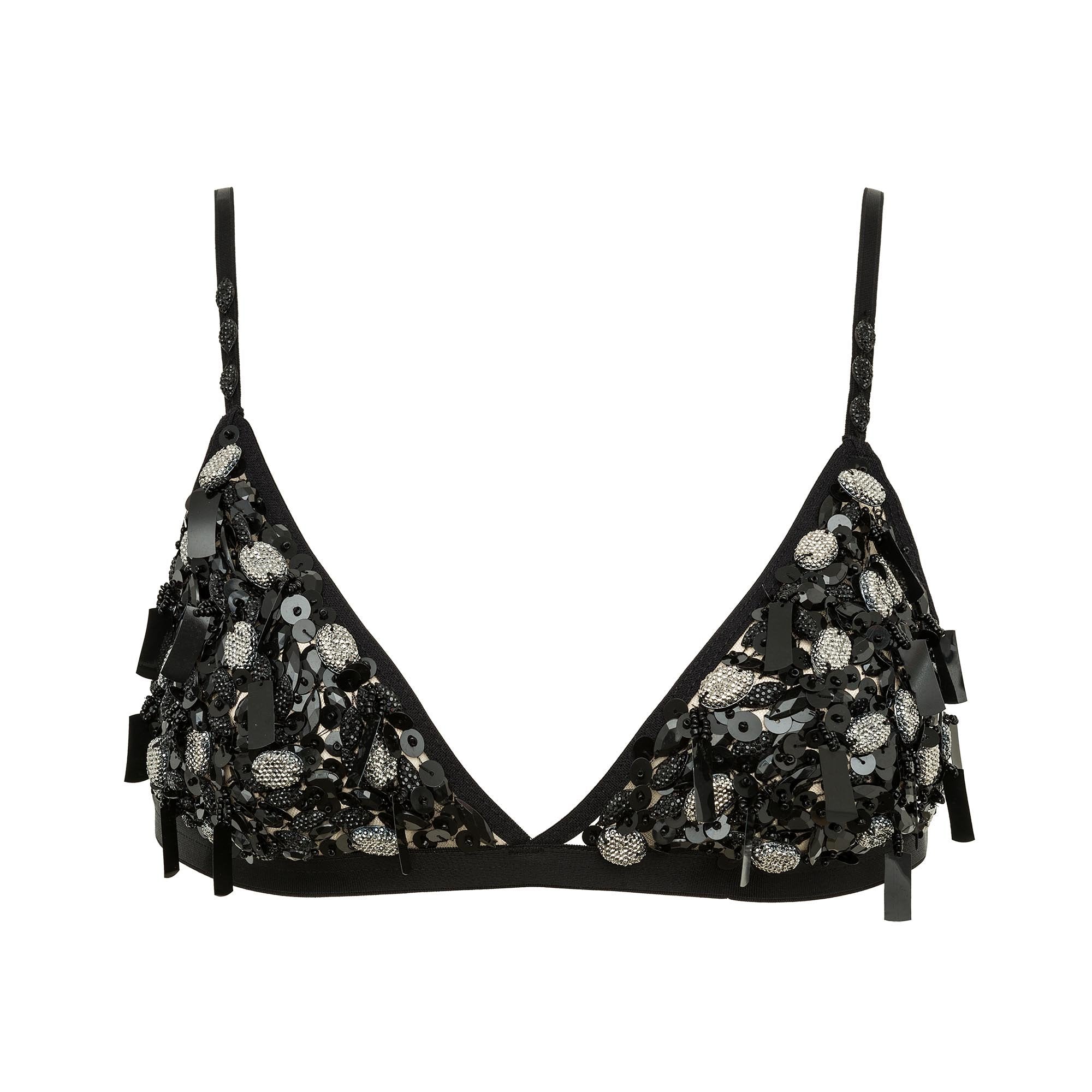 Top Camarote Bordado Preto