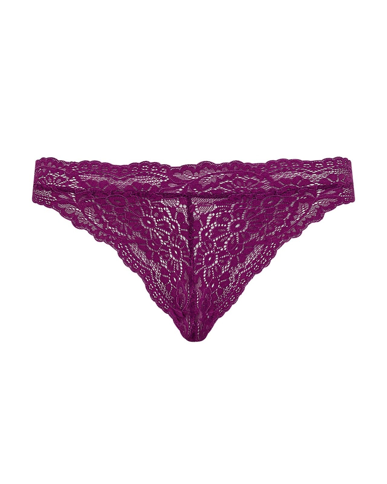 Calcinha Fio Dental Em Renda Lucia Roxa