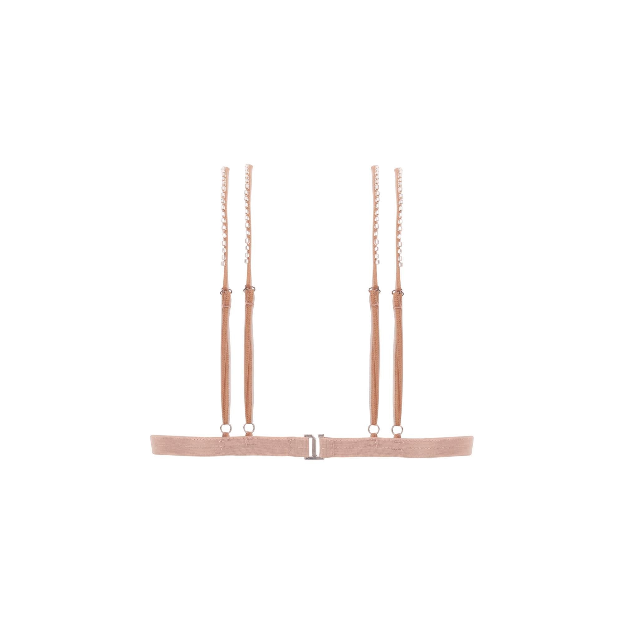 Top Alça Dupla Bordado À Mão Prata