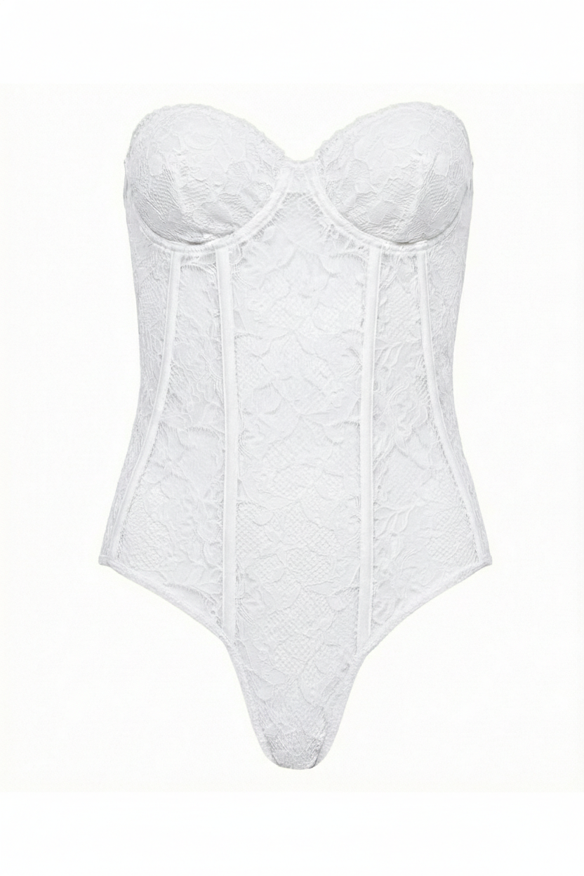 Body Em Renda Tomara Que Caia Branco