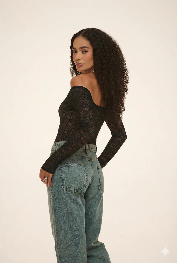 Combo Bodys Manga Longa Em Renda