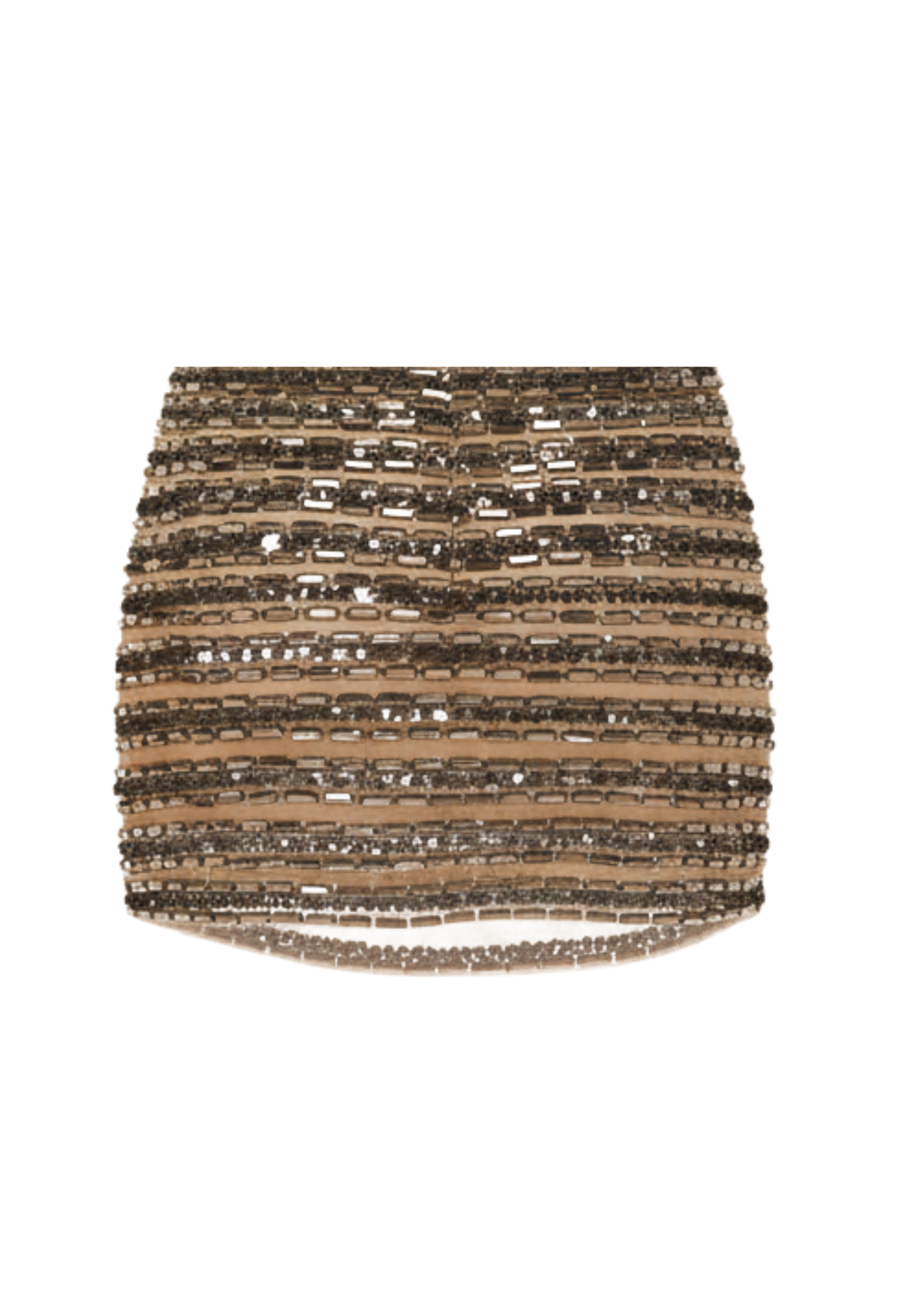 Saia Prisma Bordado Á Mão Chumbo