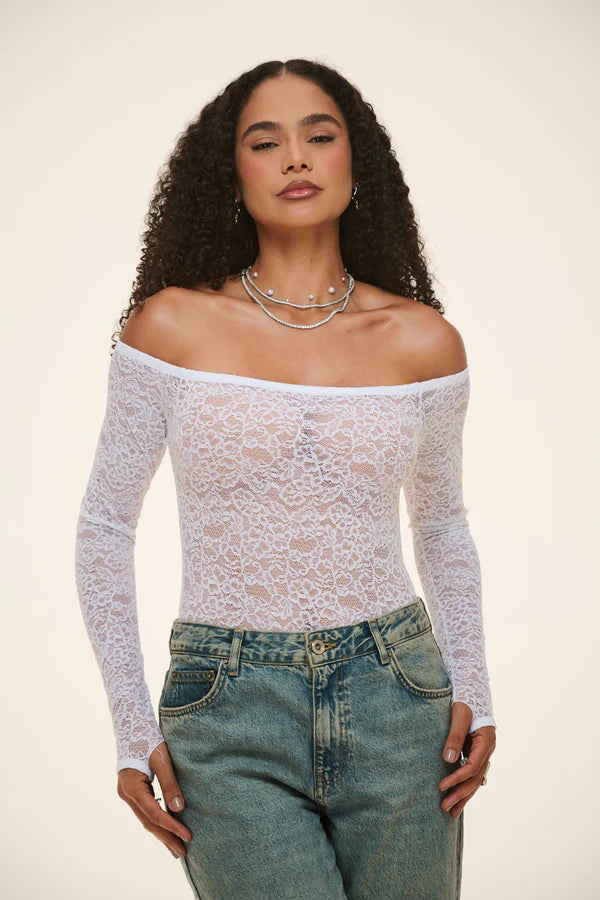 Combo Bodys Manga Longa Em Renda