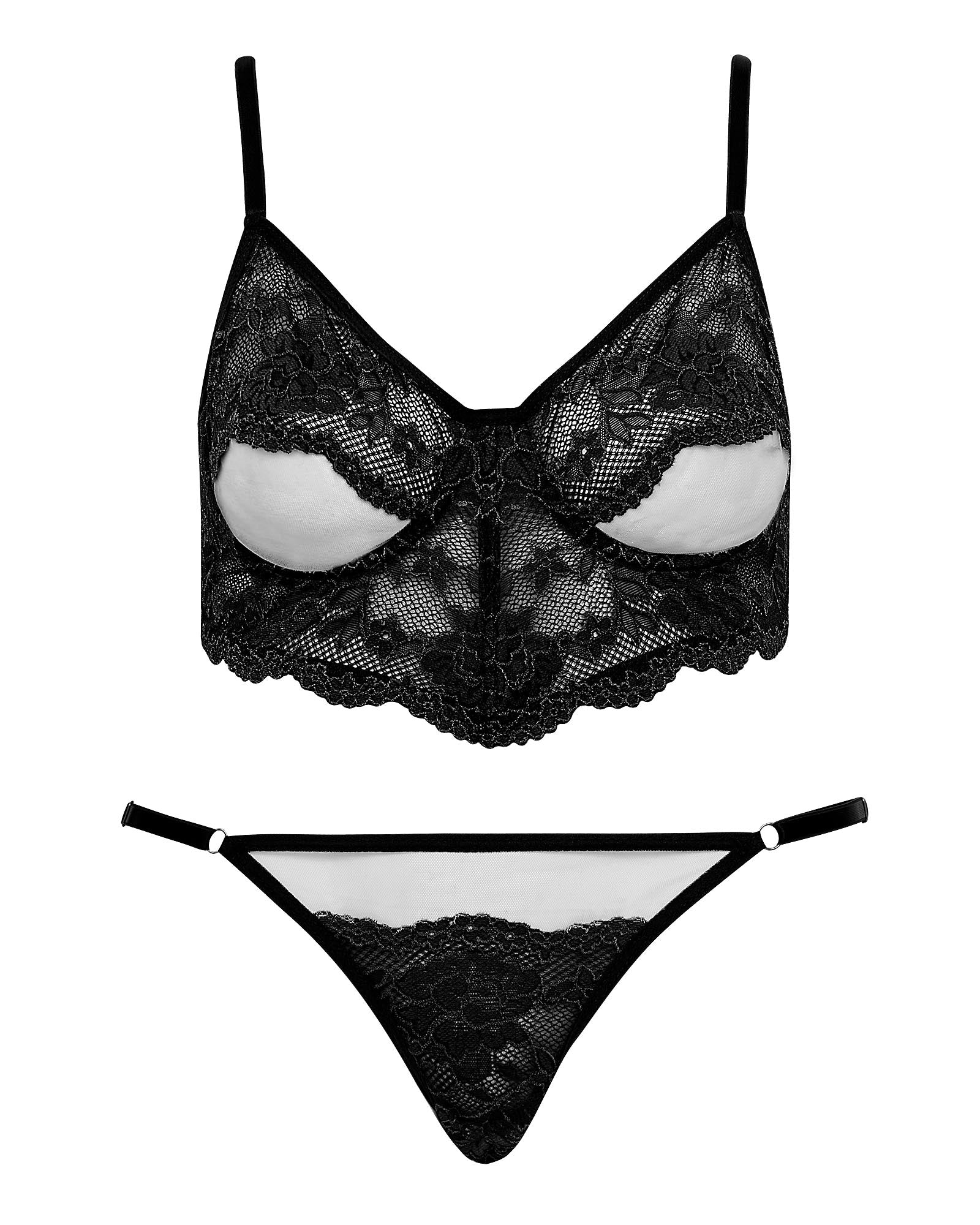 Conjunto 8 Anos Em Tule e Renda Preto