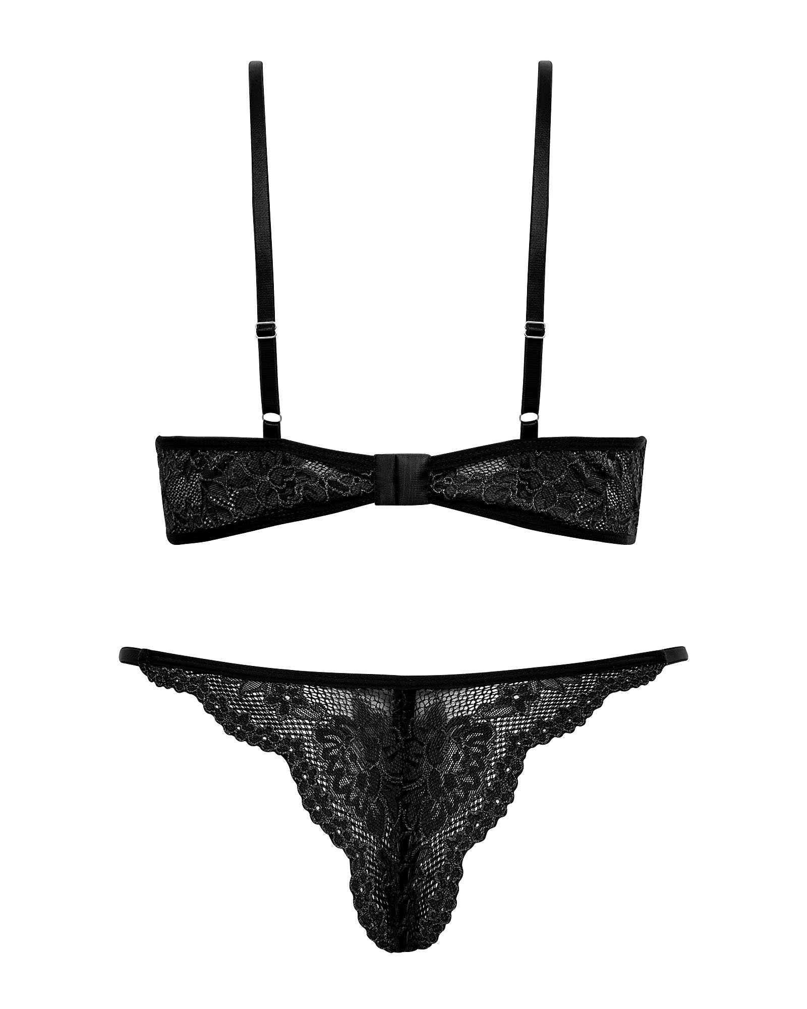 Conjunto 8 Anos Em Tule e Renda Preto