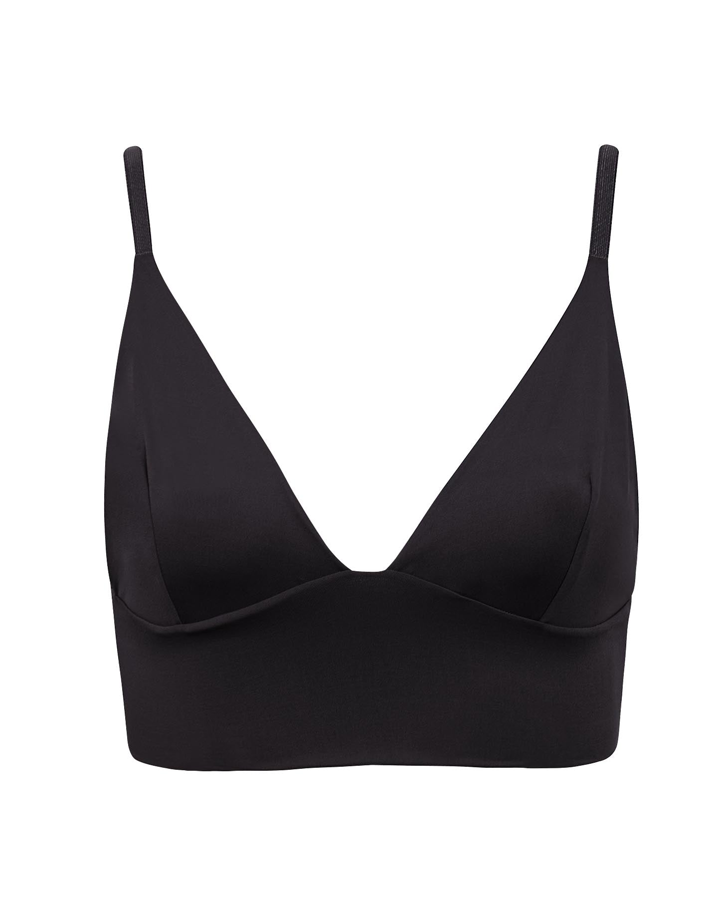 Top Triângulo Microfibra Marcela Preto