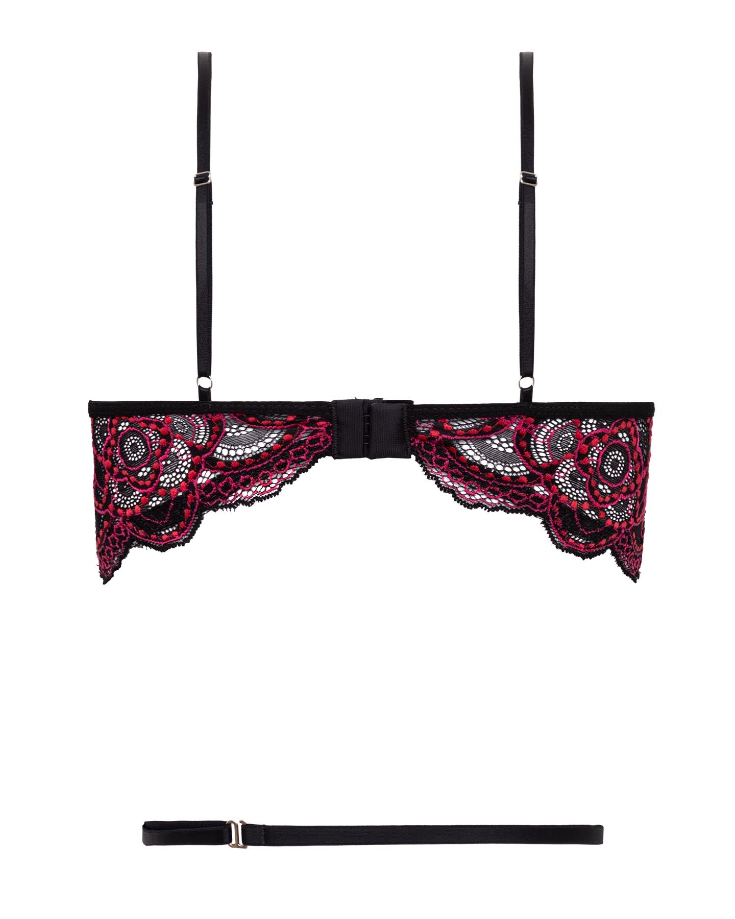 Corset De Renda Com Abertura Lateral Tricolor