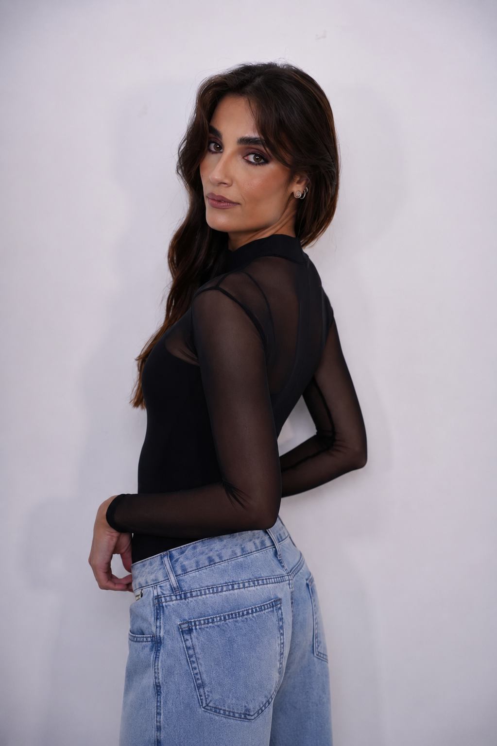 Body Alças Finas Preto + Body Noite Manga Longa Preto