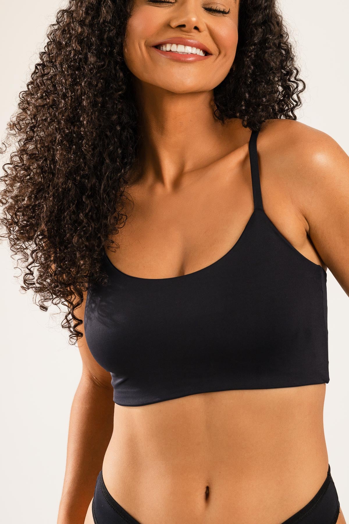 Top Reto Microfibra Isabela Preto