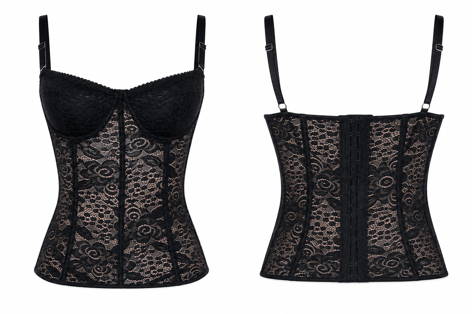Corselet em Renda Preto Giullia
