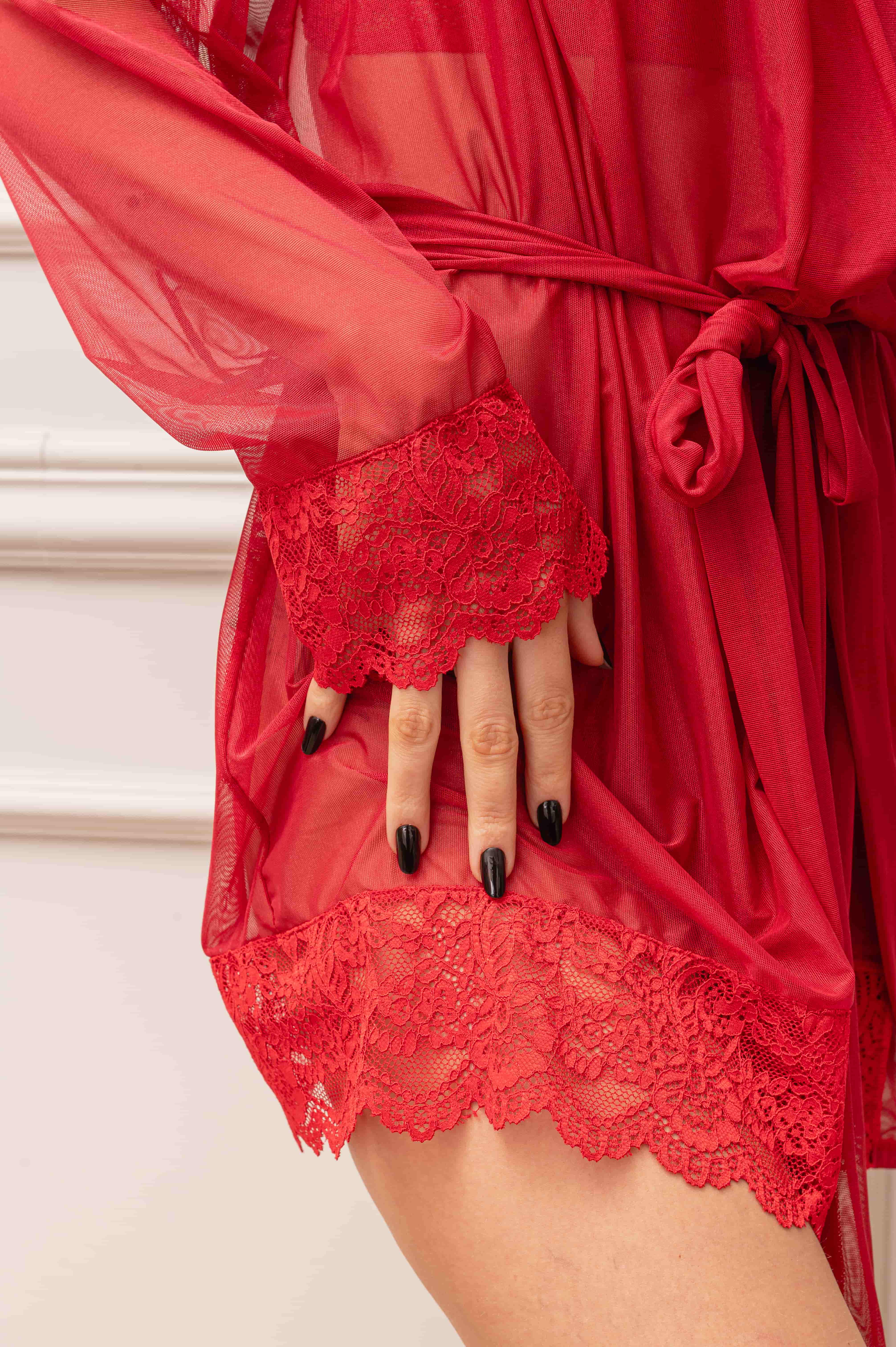 Robe em Tule Vermelho Essência