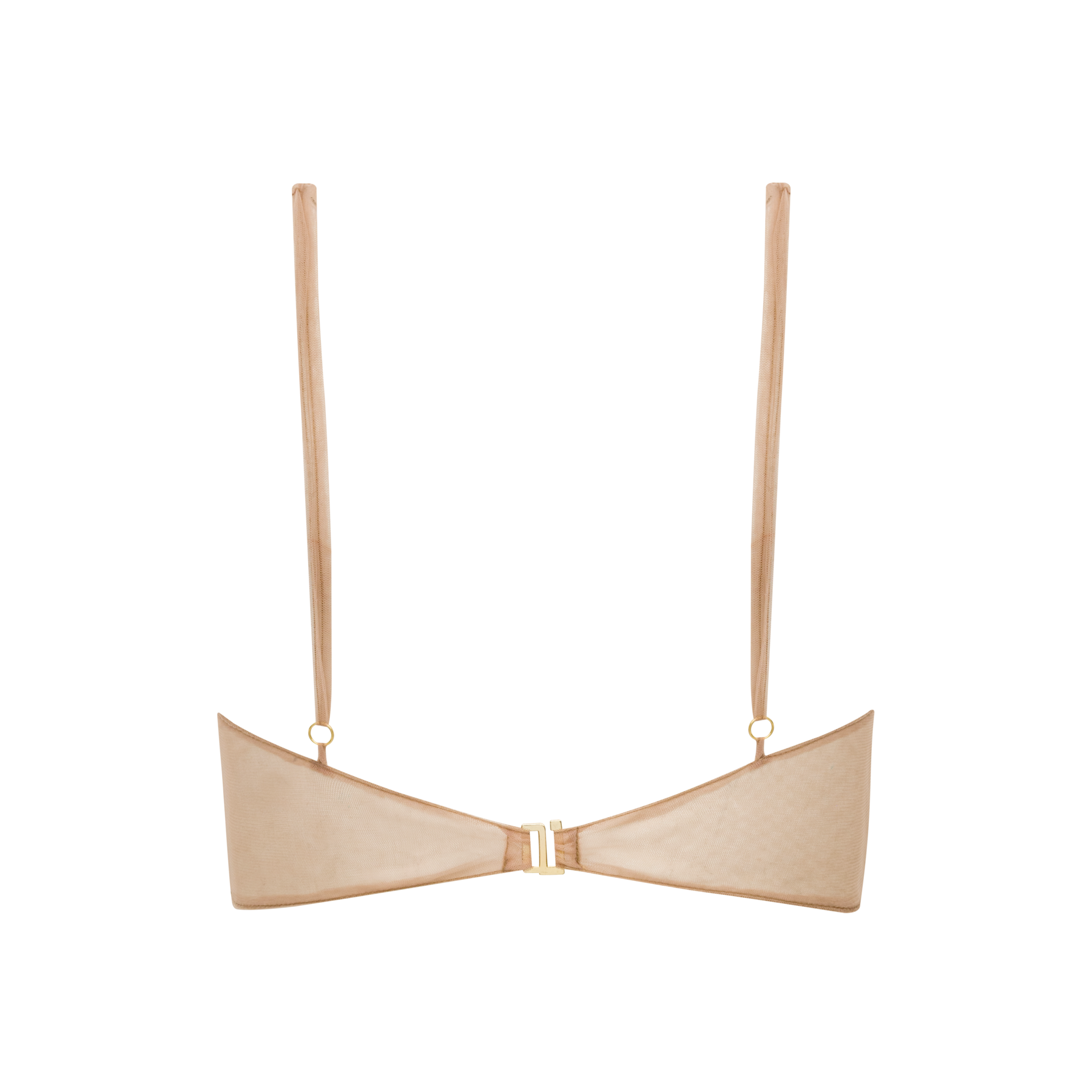 Top Frente Única Bordado Nude