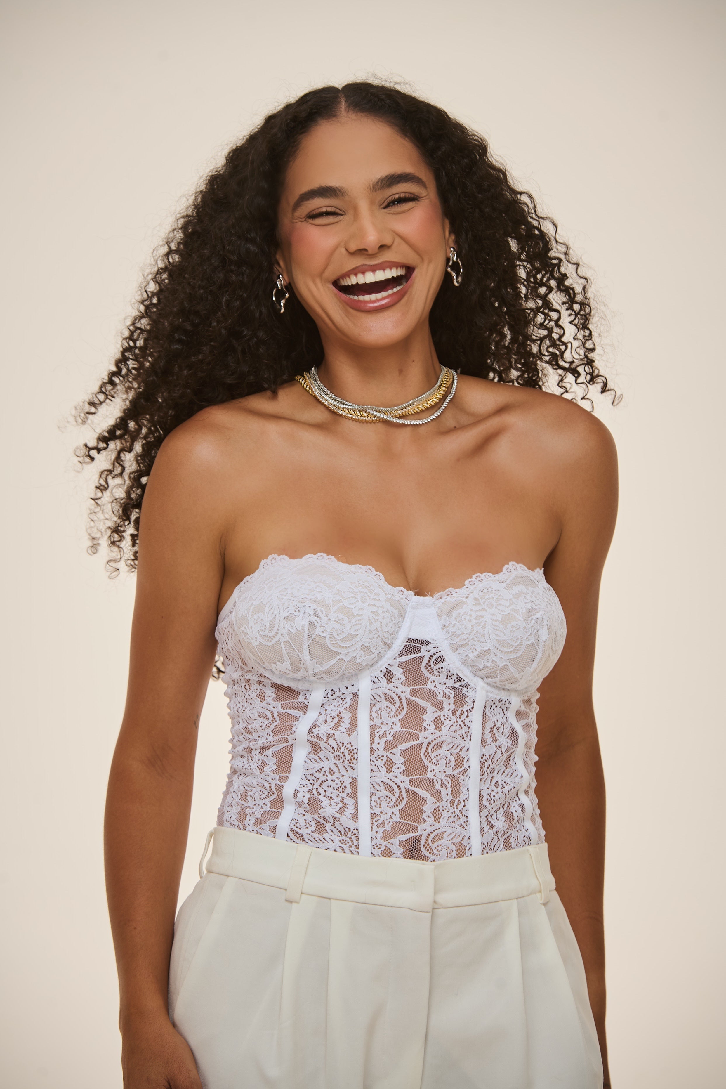 Body Em Renda Tomara Que Caia Branco