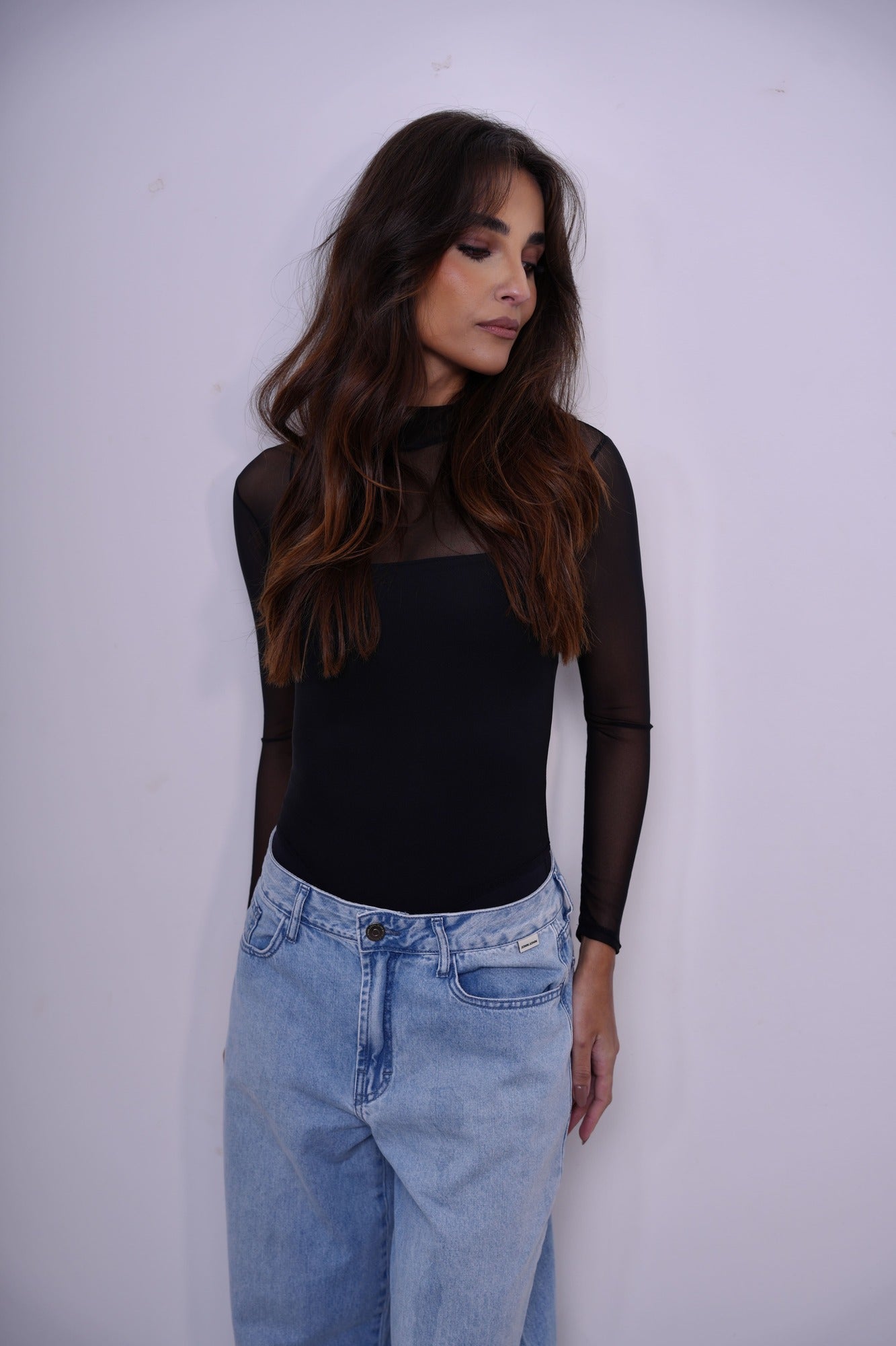 Body Alças Finas Preto + Body Noite Manga Longa Preto