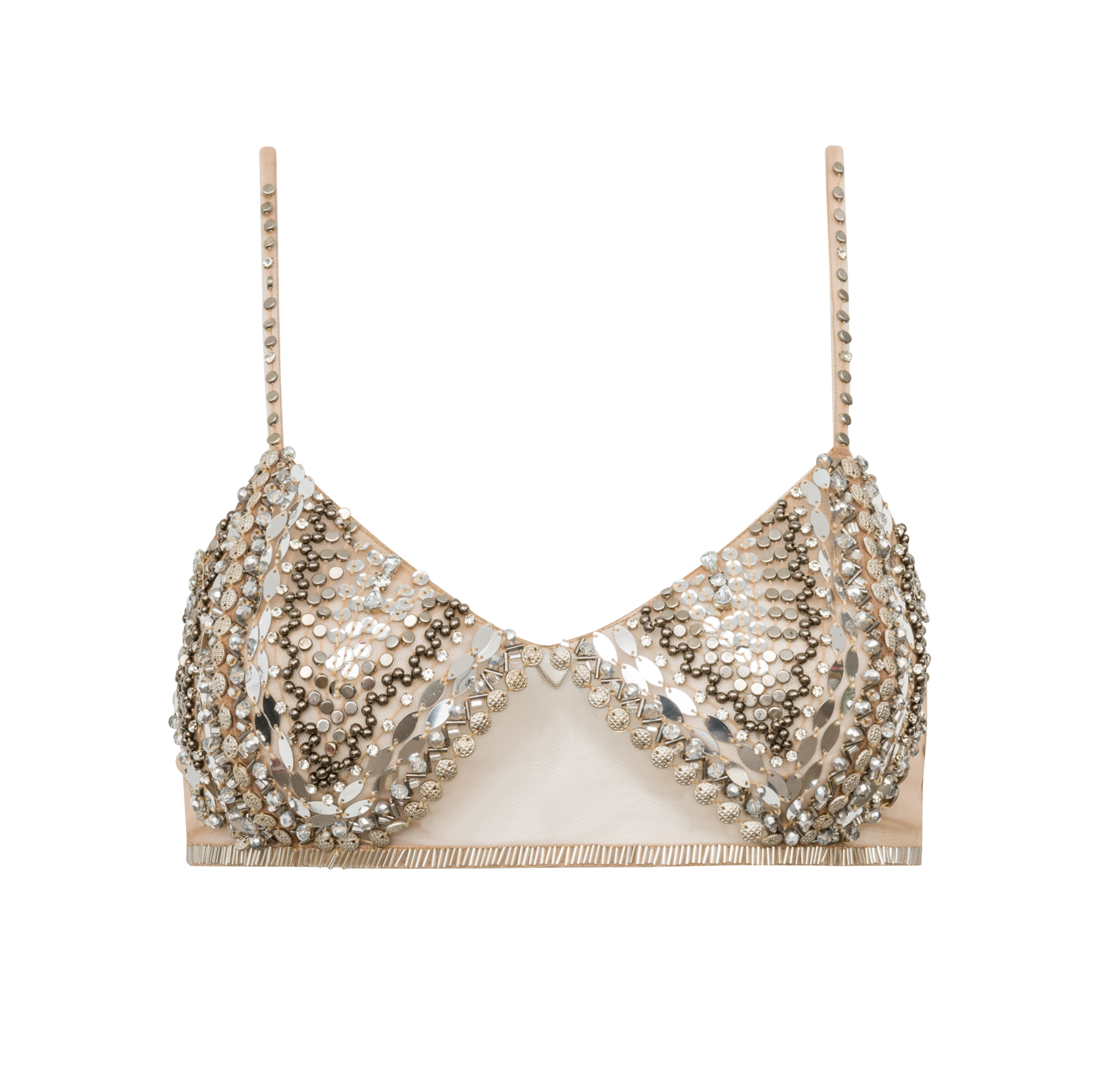 Top Lume Bordado Nude