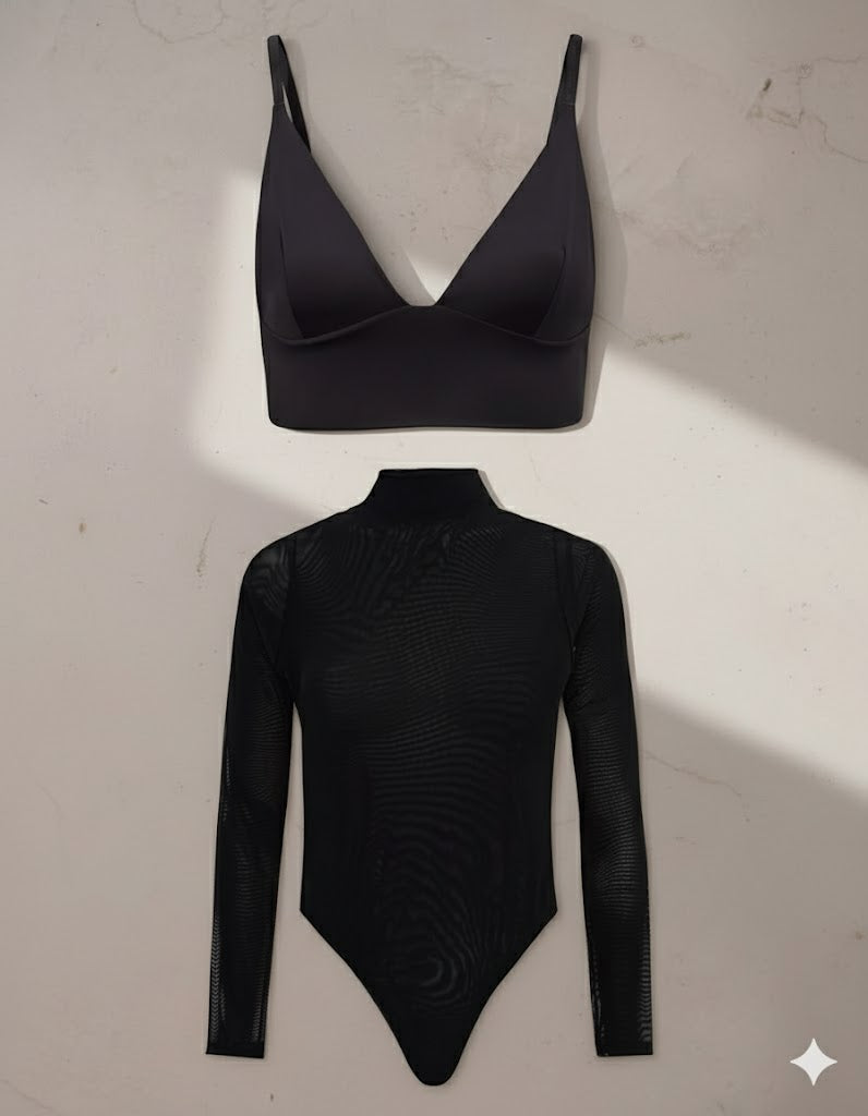 Combo Body Noite + Top Marcela Preto