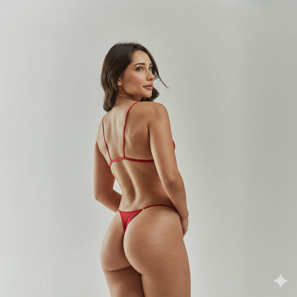 Kit 3 Calcinhas Regulagem Em Renda Preto, Branco e Vermelho